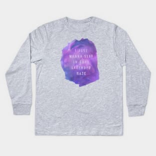 Lavender Haze Kids Long Sleeve T-Shirt